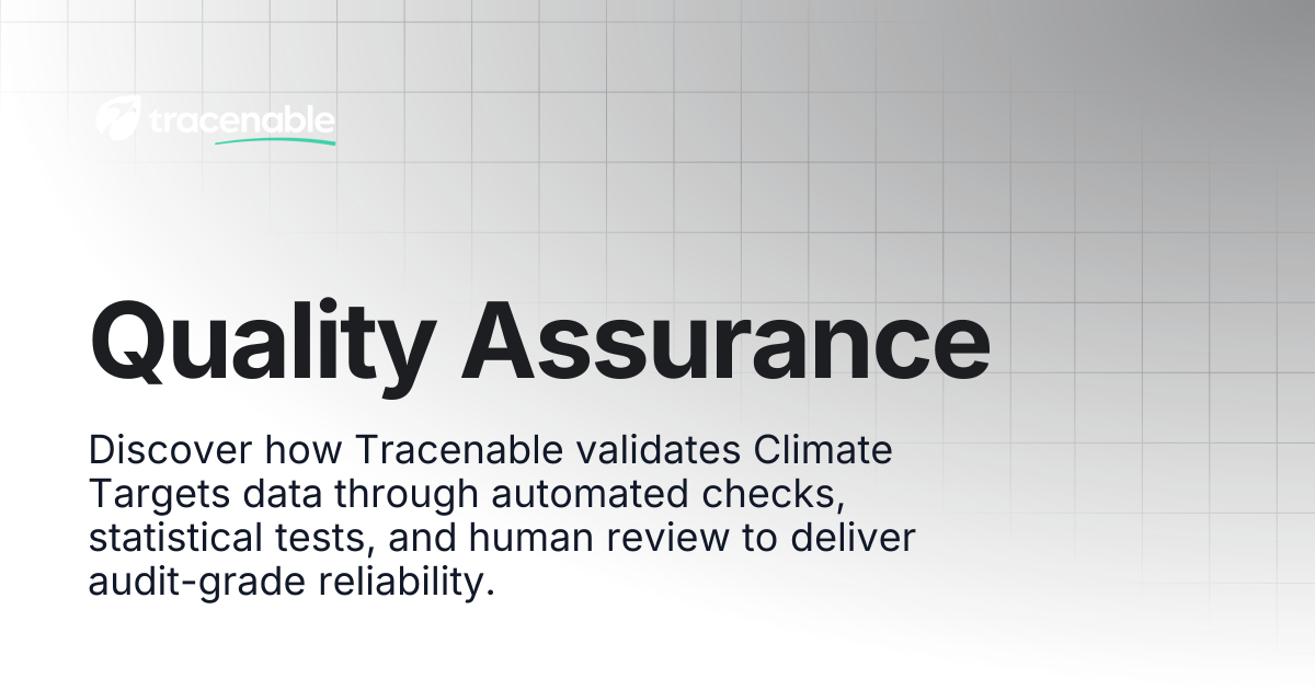 Quality Assurance | Tracenable Documentation