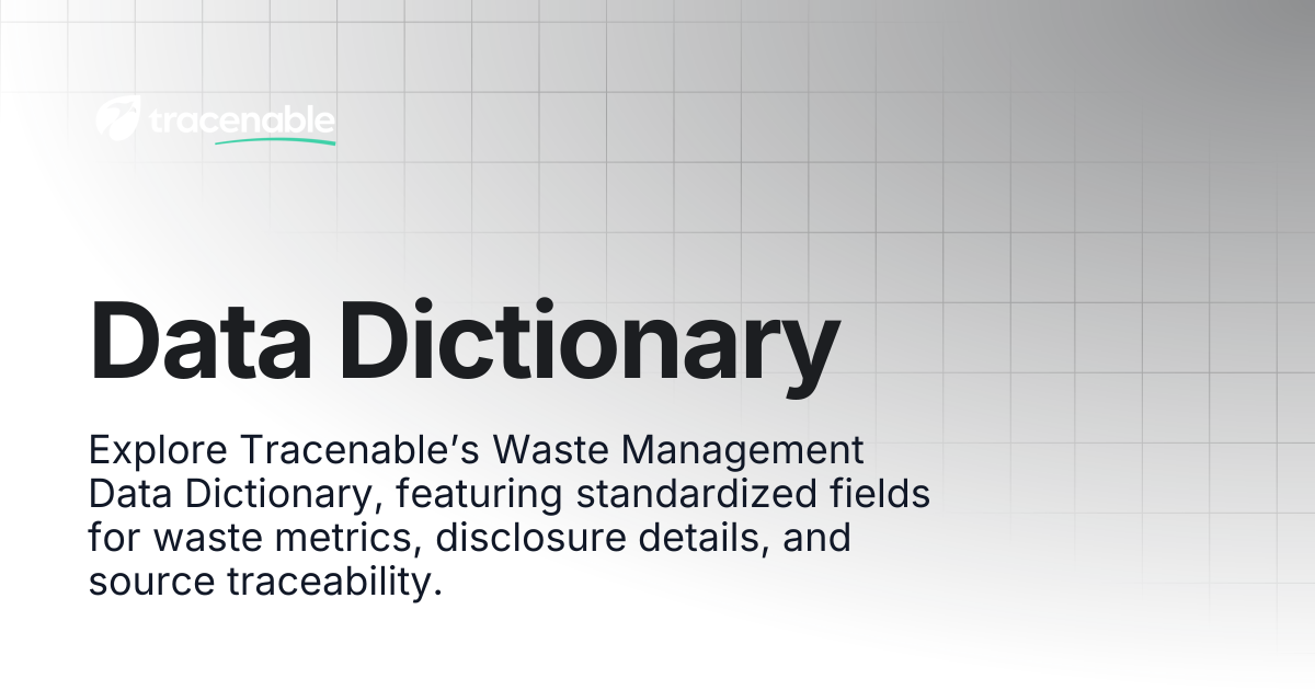 Data Dictionary | Tracenable Documentation