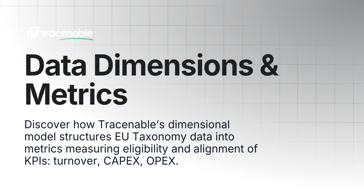 Data Dimensions & Metrics | Tracenable Documentation